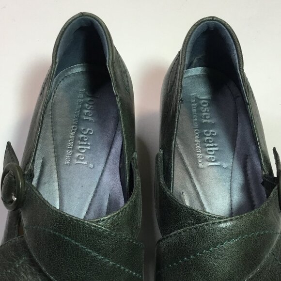 Josef Seibel Marissa Olive Mary Jane Heel Pump Shoes size 40 / 9.5 - Picture 6 of 10